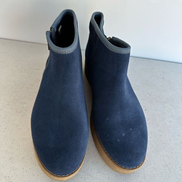 Timberland 6.5 Women's Navy Blue Suede Round Toe Paxton Hill Ankle Boots - Picture 3 of 8